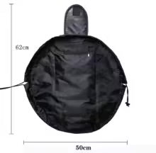 Drawstring makeup bag worn as backpack style