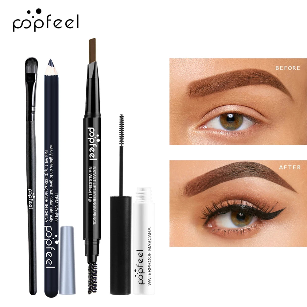 35-Shade Eye Makeup Gift Set | Eyeliner, Mascara & Brow Pencil Included