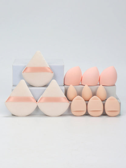 12-Piece Makeup Sponge Set — Powder Puffs, Air Cushion & Beauty Blenders