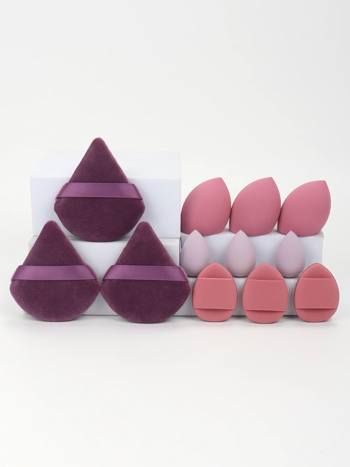 12-Piece Makeup Sponge Set — Powder Puffs, Air Cushion & Beauty Blenders