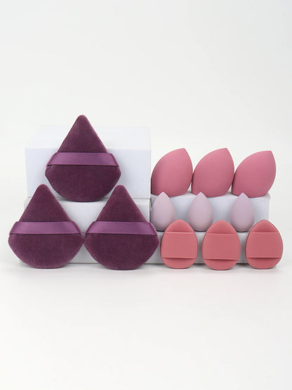 12-Piece Makeup Sponge Set — Powder Puffs, Air Cushion & Beauty Blenders
