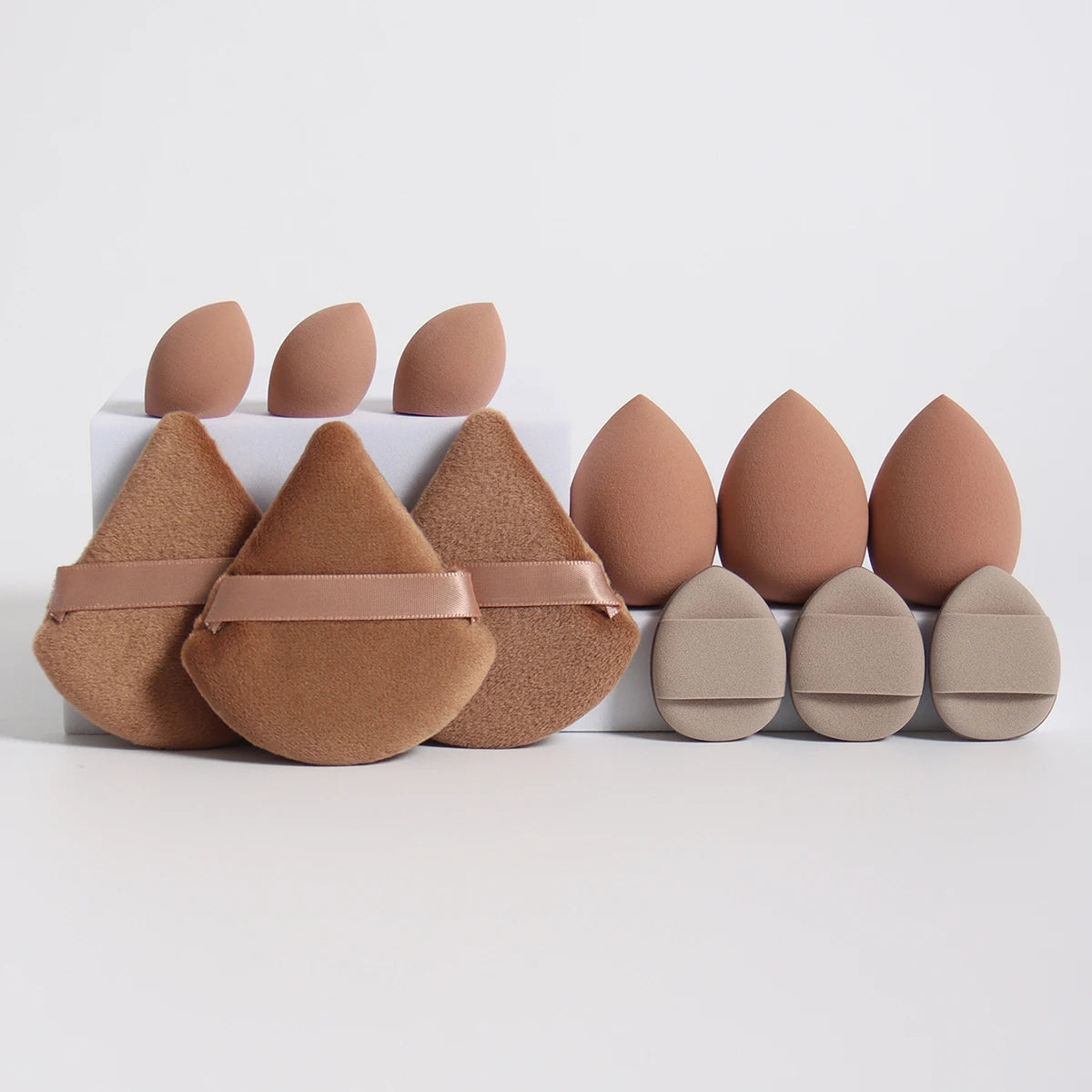 12-Piece Makeup Sponge Set — Powder Puffs, Air Cushion & Beauty Blenders
