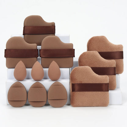 12-Piece Makeup Sponge Set — Powder Puffs, Air Cushion & Beauty Blenders