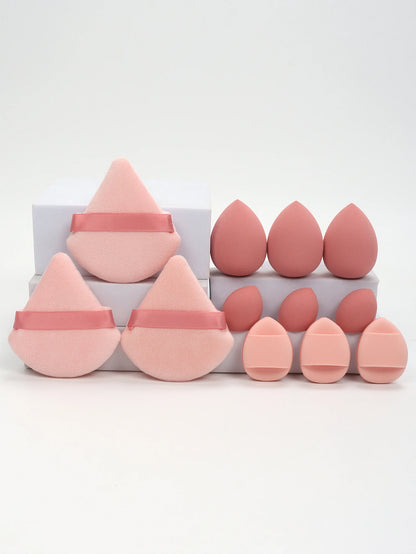 12-Piece Makeup Sponge Set — Powder Puffs, Air Cushion & Beauty Blenders