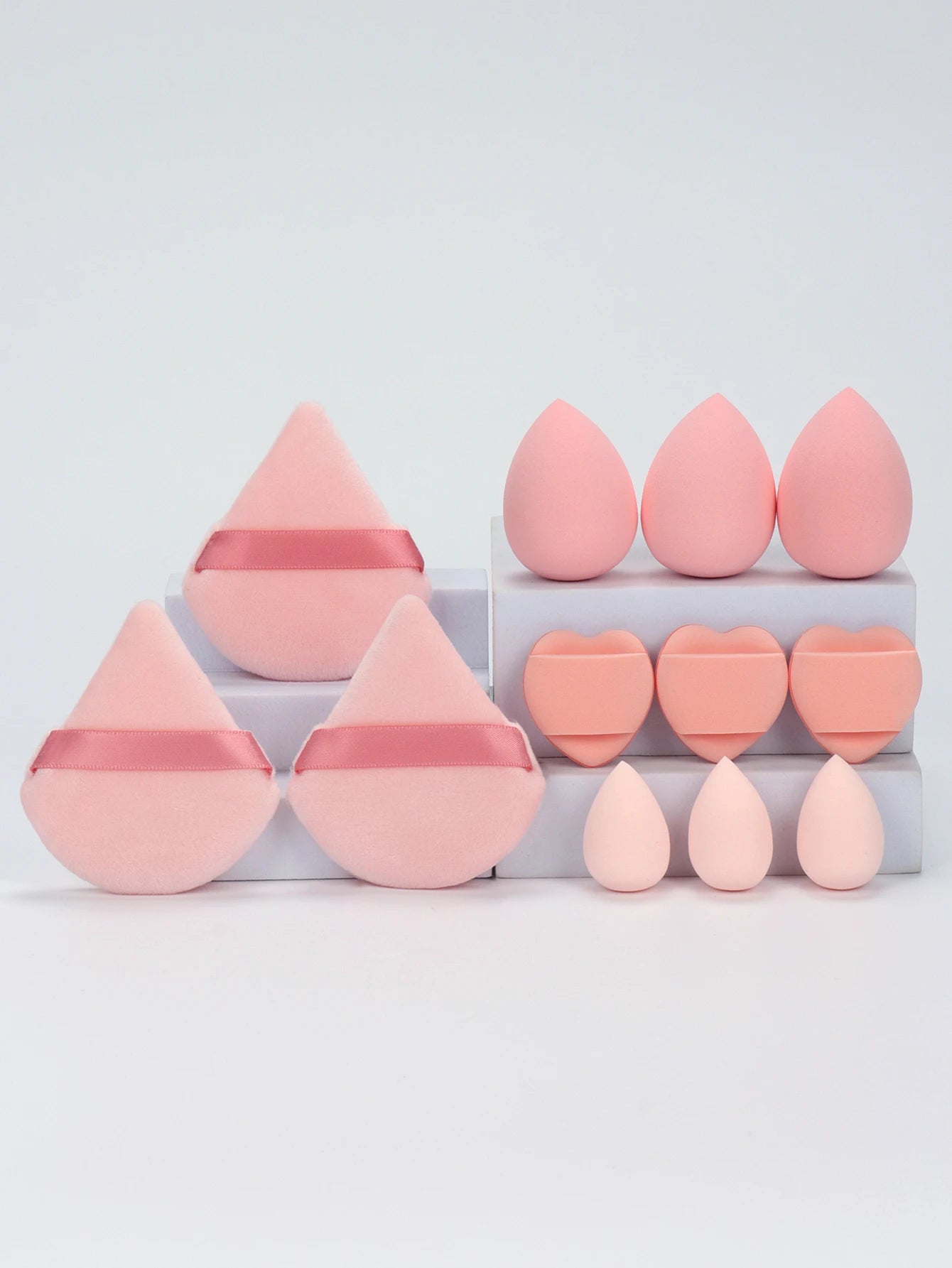12-Piece Makeup Sponge Set — Powder Puffs, Air Cushion & Beauty Blenders