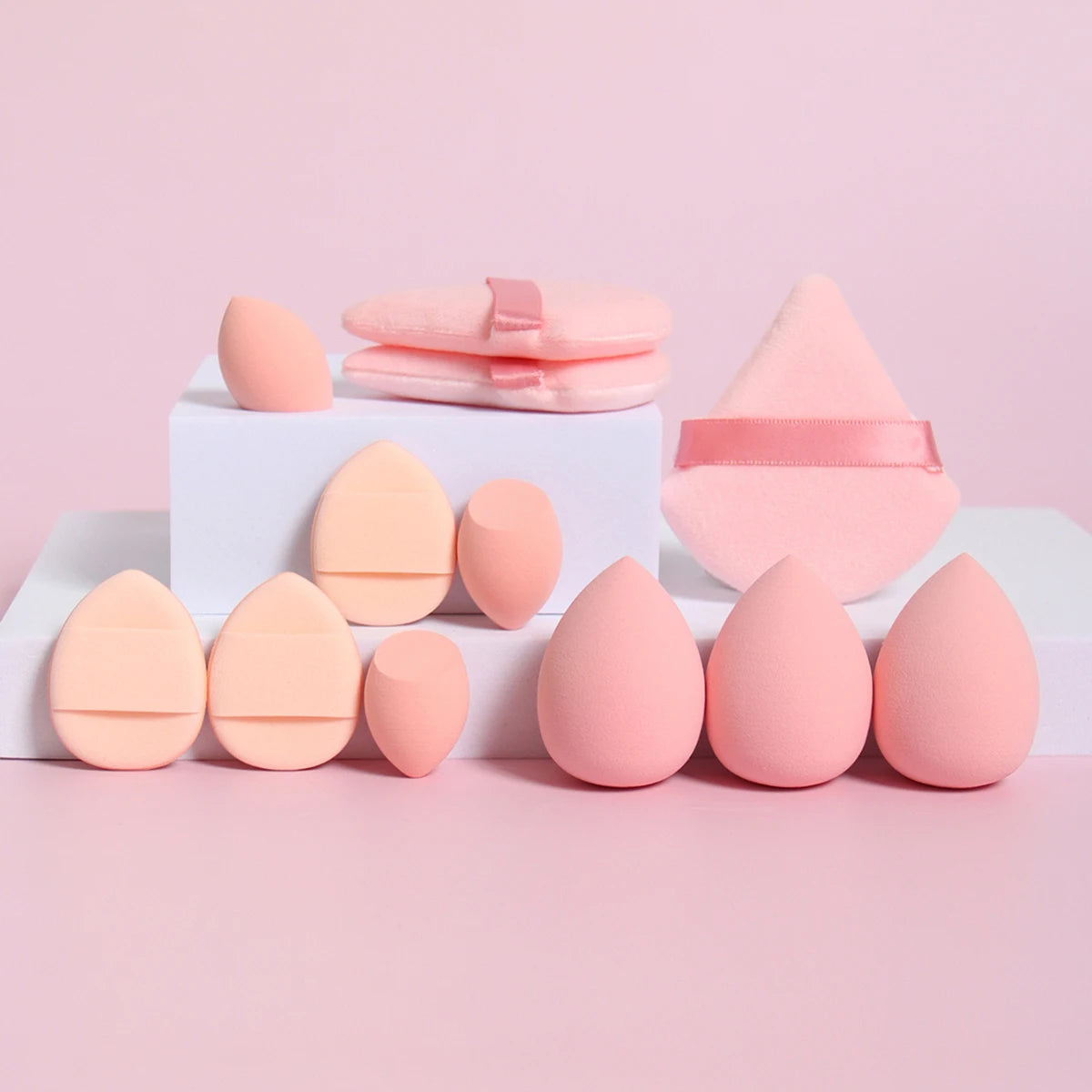 12-Piece Makeup Sponge Set — Powder Puffs, Air Cushion & Beauty Blenders