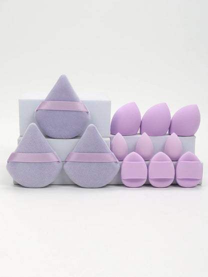 12-Piece Makeup Sponge Set — Powder Puffs, Air Cushion & Beauty Blenders